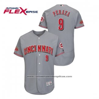 Camiseta Beisbol Hombre Cincinnati Reds Jose Peraza Flex Base Gris