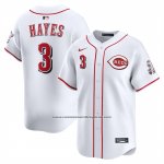Camiseta Beisbol Hombre Cincinnati Reds KeBryan Hayes Primera Limited Blanco