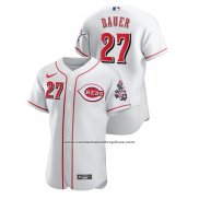 Camiseta Beisbol Hombre Cincinnati Reds Trevor Bauer Authentic Blanco