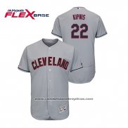 Camiseta Beisbol Hombre Cleveland Indians Jason Kipnis Flex Base Gris