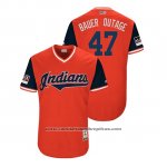 Camiseta Beisbol Hombre Cleveland Indians Trevor Bauer 2018 LLWS Players Weekend Bauer Outage Rojo Camiseta Beisbol Hombre Cleveland Indians Trevor Bauer 2018 LLWS Players Weekend Bauer Outage Rojo