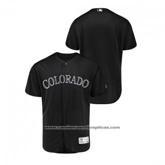 Camiseta Beisbol Hombre Colorado Rockies 2019 Players Weekend Autentico Negro