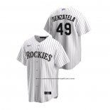 Camiseta Beisbol Hombre Colorado Rockies Antonio Senzatela Replica Primera Blanco