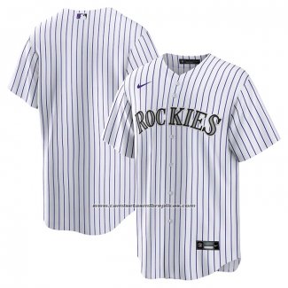 Camiseta Beisbol Hombre Colorado Rockies Primera Replica Blanco