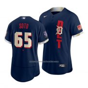 Camiseta Beisbol Hombre Detroit Tigers Gregory Soto 2021 All Star Autentico Azul