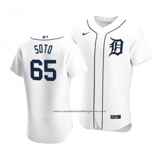 Camiseta Beisbol Hombre Detroit Tigers Gregory Soto Autentico Primera Blanco