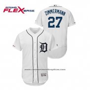 Camiseta Beisbol Hombre Detroit Tigers Jordan Zimmermann Flex Base Blanco