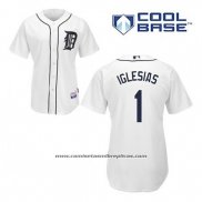 Camiseta Beisbol Hombre Detroit Tigers Jose Iglesias 1 Blanco Primera Cool Base