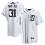 Camiseta Beisbol Hombre Detroit Tigers Riley Greene Primera Replica Blanco