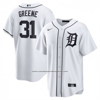 Camiseta Beisbol Hombre Detroit Tigers Riley Greene Primera Replica Blanco