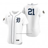 Camiseta Beisbol Hombre Detroit Tigers Roberto Clemente Day Autentico Blanco