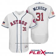 Camiseta Beisbol Hombre Houston Astros 2017 Estrellas y Rayas Collin Mchugh Blanco Flex Base