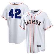Camiseta Beisbol Hombre Houston Astros 2025 Jackie Robinson Day Primera Replica Blanco