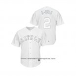 Camiseta Beisbol Hombre Houston Astros Alex Bregman 2019 Players Weekend A Breg Replica Blanco