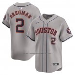 Camiseta Beisbol Hombre Houston Astros Alex Bregman Segunda Limited Gris