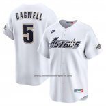 Camiseta Beisbol Hombre Houston Astros Jeff Bagwell Cooperstown Limited Blanco