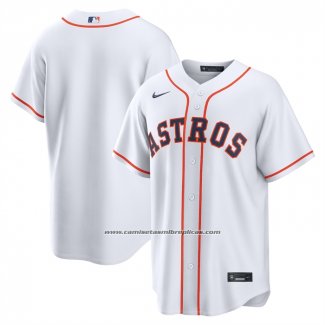 Camiseta Beisbol Hombre Houston Astros Primera Replica Blanco