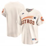 Camiseta Beisbol Hombre Houston Astros Throwback Cooperstown Collection Primera Limited Crema