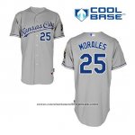 Camiseta Beisbol Hombre Kansas City Royals Kendrys Morales 25 Gris Cool Base Camiseta Beisbol Hombre Kansas City Royals Kendrys Morales 25 Gris Cool Base