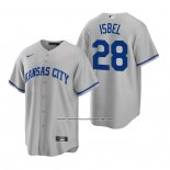 Camiseta Beisbol Hombre Kansas City Royals Kyle Isbel Replica Road Gris