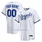 Camiseta Beisbol Hombre Kansas City Royals Primera Replica Personalizada Blanco