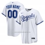 Camiseta Beisbol Hombre Kansas City Royals Primera Replica Personalizada Blanco