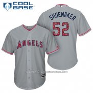 Camiseta Beisbol Hombre Los Angeles Angels 2017 Estrellas y Rayas Matt Shoemaker Gris Cool Base