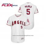 Camiseta Beisbol Hombre Los Angeles Angels Albert Pujols 150th Aniversario Patch Flex Base Blanco Camiseta Beisbol Hombre Los Angeles Angels Albert Pujols 150th Aniversario Patch Flex Base Blanco
