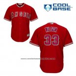 Camiseta Beisbol Hombre Los Angeles Angels C.j. Wilson 33 Rojo Alterno Cool Base