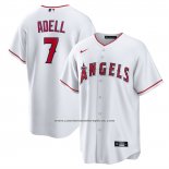 Camiseta Beisbol Hombre Los Angeles Angels Jo Adell Primera Replica Blanco