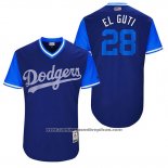 Camiseta Beisbol Hombre Los Angeles Dodgers 2017 Little League World Series Franklin Gutierrez Azul