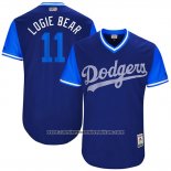 Camiseta Beisbol Hombre Los Angeles Dodgers 2017 Little League World Series Logan Forsythe Azul