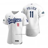 Camiseta Beisbol Hombre Los Angeles Dodgers A.j. Pollock Autentico 2020 Primera Blanco