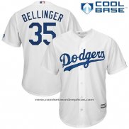 Camiseta Beisbol Hombre Los Angeles Dodgers Cody Bellinger Blanco Cool Base