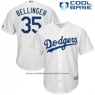 Camiseta Beisbol Hombre Los Angeles Dodgers Cody Bellinger Blanco Cool Base