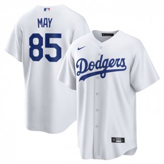 Camiseta Beisbol Hombre Los Angeles Dodgers Dustin May Primera Replica Blanco