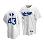 Camiseta Beisbol Hombre Los Angeles Dodgers Edwin Rios 2020 Replica Primera Blanco