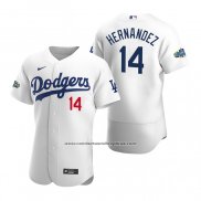 Camiseta Beisbol Hombre Los Angeles Dodgers Enrique Hernandez Autentico 2020 Primera Blanco