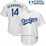 Camiseta Beisbol Hombre Los Angeles Dodgers Enrique Hernandez Blanco Cool Base