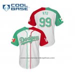 Camiseta Beisbol Hombre Los Angeles Dodgers Hyun Jin Ryu Mexican Heritage Night Cool Base Blanco