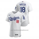 Camiseta Beisbol Hombre Los Angeles Dodgers Kenta Maeda Autentico Blanco