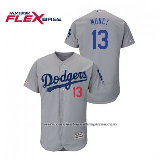 Camiseta Beisbol Hombre Los Angeles Dodgers Max Muncy Flex Base Gris