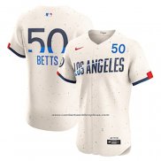 Camiseta Beisbol Hombre Los Angeles Dodgers Mookie Betts Elite Blanco