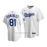 Camiseta Beisbol Hombre Los Angeles Dodgers Victor Gonzalez 2020 Replica Primera Blanco