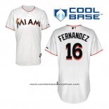Camiseta Beisbol Hombre Miami Marlins Jose Fernandez 16 Blanco Primera Cool Base
