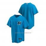 Camiseta Beisbol Hombre Miami Marlins Replica Alterno Azul