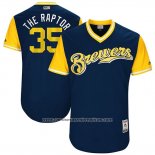 Camiseta Beisbol Hombre Milwaukee Brewers 2017 Little League World Series Brent Suter Azul