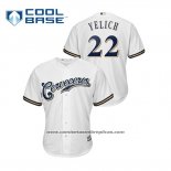 Camiseta Beisbol Hombre Milwaukee Brewers Christian Yelich Cool Base Primera Hispanic Heritage Blanco