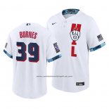 Camiseta Beisbol Hombre Milwaukee Brewers Corbin Burnes 2021 All Star Replica Blanco