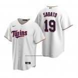 Camiseta Beisbol Hombre Minnesota Twins Aaron Sabato Replica 2020 Blanco
